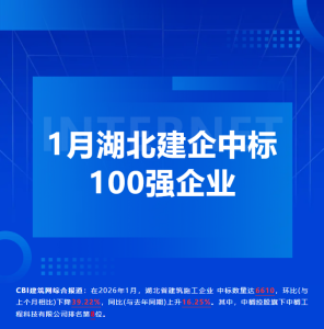 好消息！中榈工程科技有限公司位列1月全省建企中标第8位！